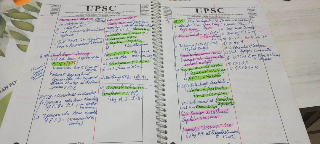 Handwritten Mistake Notebook for SSC CGL Analysis